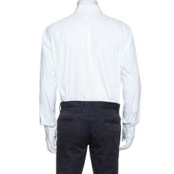 Pre Owned Tom Ford White Cotton Button Front Long Sleeve Shirt XL