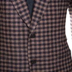 Tom Ford Brown Checked Wool Blazer XL