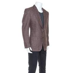 Tom Ford Brown Checked Wool Blazer XL