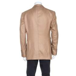 Pre Owned Tom Ford Beige Silk Cashmere Blend Blazer XL