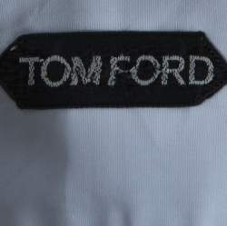 Pre Owned Tom Ford Light Blue Cotton Front Button Shirt M