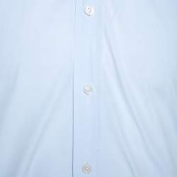 Pre Owned Tom Ford Light Blue Cotton Front Button Shirt M