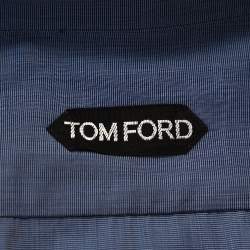 Pre Owned Tom Ford Dark Blue Chambray Cotton Long Sleeve Shirt M