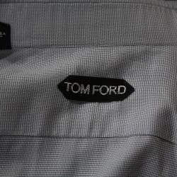 Tom Ford Grey Textured Cotton Button Front Long Sleeve Shirt M