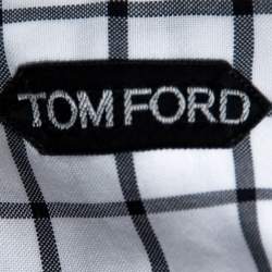 Pre Owned Tom Ford Black & White Checked Cotton Long Sleeve Shirt XL