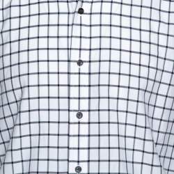 Pre Owned Tom Ford Black & White Checked Cotton Long Sleeve Shirt XL