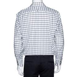 Pre Owned Tom Ford Black & White Checked Cotton Long Sleeve Shirt XL