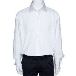 Pre Owned Tom Ford White Cotton Double Cuff Long Sleeve Shirt 4XL
