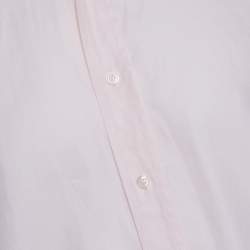 Pre Owned Tom Ford Pale Pink Cotton Herringbone Pattern Button Front Shirt M 