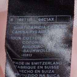 Pre Owned Tom Ford Pale Pink Cotton Herringbone Pattern Button Front Shirt M 