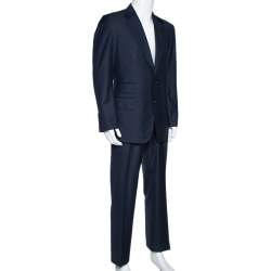 Pre Owned Tom Ford Navy Blue Wool Tailored Suit XL