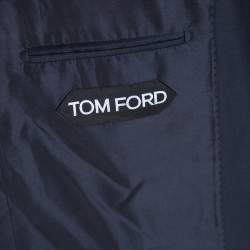 Pre Owned Tom Ford Navy Blue Wool Tailored Suit XL