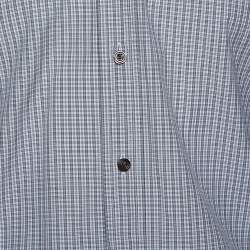 Pre Owned Tom Ford Monochrome Checked Cotton Long Sleeve Shirt M