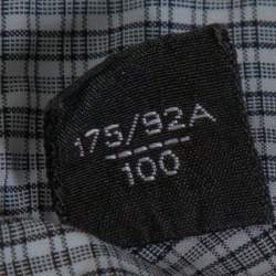 Pre Owned Tom Ford Monochrome Checked Cotton Long Sleeve Shirt M