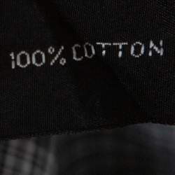 Pre Owned Tom Ford Monochrome Checked Cotton Long Sleeve Shirt M