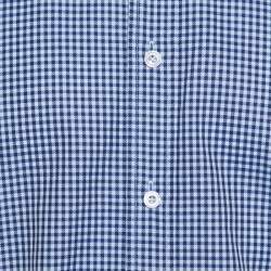 Pre Owned Tom Ford Navy Blue Gingham Check Cotton Long Sleeve Shirt XXL