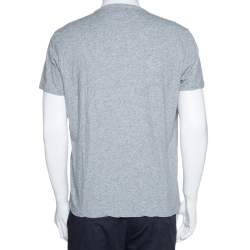 Pre Owned Tom Ford Grey Marl Jersey Cotton V Neck T-Shirt L