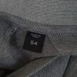 Pre Owned Tom Ford Grey Cotton Blend Pique Knit Polo T-Shirt L
