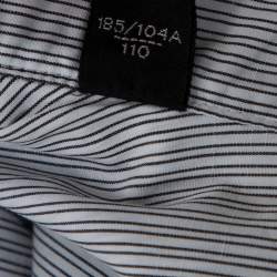 Pre Owned Tom Ford White & Black Pinstriped Cotton Long Sleeve Shirt XXL