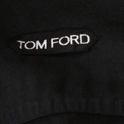 Pre Owned Tom Ford Black Washed Linen & Cotton Long Sleeve Shirt XXL