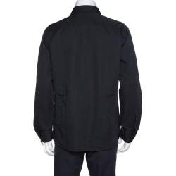 Pre Owned Tom Ford Black Washed Linen & Cotton Long Sleeve Shirt XXL