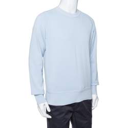 Pre Owned Tom Ford Light Blue Cotton Crew Neck Sweatshirt XL