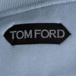 Pre Owned Tom Ford Light Blue Cotton Crew Neck Sweatshirt XL
