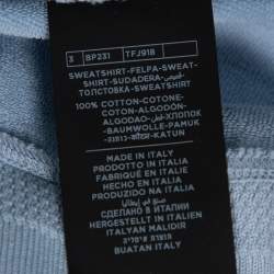 Pre Owned Tom Ford Light Blue Cotton Crew Neck Sweatshirt XL