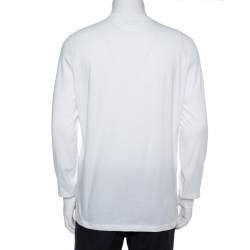 Pre Owned تي شيرت توم فورد رقبة مستديرة أكمام طيلة قطن أبيض XL