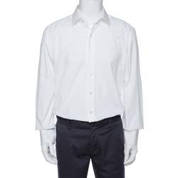 Pre Owned Tom Ford White Cotton Button Front Long Sleeve Shirt 3XL