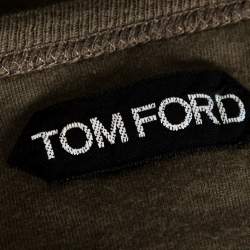 Pre Owned تي شيرت توم فورد هنلي أكمام قصيرة جيرسيه مارل أخضر زيتوني  3XL