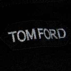 Pre Owned Tom Ford Black Cotton Short Sleeve V-Neck T-Shirt XL