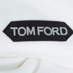 Pre Owned Tom Ford White Cotton Short Sleeve V-Neck T-Shirt XL