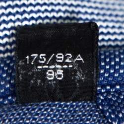 Pre Owned Tom Ford Navy Blue Pique Knit Polo T Shirt M