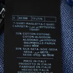 Pre Owned Tom Ford Navy Blue Pique Knit Polo T Shirt M