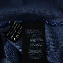 Pre Owned Tom Ford Navy Blue Pique Knit Polo T Shirt M