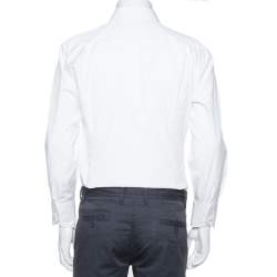 مملوكة مسبقًا قميص توم فورد بلاسترون بيكت قطن أبيض كبير