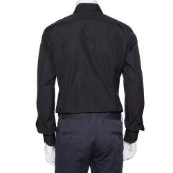 Tom Ford Black Cotton Long Sleeve Fitted Shirt M