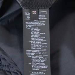 Pre Owned جاكيت توم فورد خامة صناعية مبطن أزرق كحلي مقاس كبير - لارج