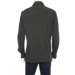 Tom Ford Dark Green Knit Button Front Shirt XL
