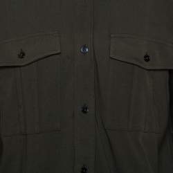 Tom Ford Dark Green Knit Button Front Shirt XL