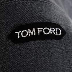 Tom Ford Grey Denim Button Front Long Sleeve Shirt XL