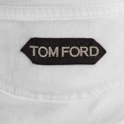 Pre Owned Tom Ford White Cotton V-Neck T-Shirt S