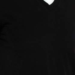 Pre Owned Tom Ford Black Cotton V-Neck T-Shirt S