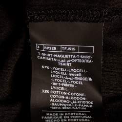 Pre Owned Tom Ford Black Cotton V-Neck T-Shirt S