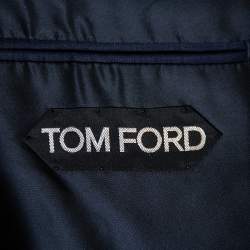 مملوكة مسبقًا بذلة توم فورد أو كونور صوف أزرق كحلي برينس أوف والس كبير جدًا - إكس لارج