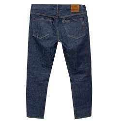 مملوكة مسبقًا بنطلون جينز توم فورد دينم أزرق كحلي قصة مجسمة مقاس متوسط - ميديوم