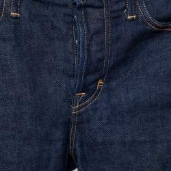 مملوكة مسبقًا بنطلون جينز توم فورد دينم أزرق كحلي قصة مجسمة مقاس متوسط - ميديوم