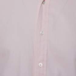 Pre Owned قميص توم فورد أزرار أمامية قطن نمط وردي مقاس متوسط