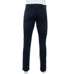 Pre Owned Tom Ford Navy Blue Cotton Chino Trousers M